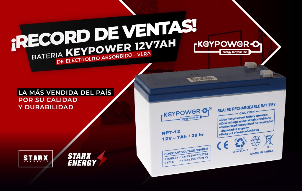 Key Power 12V 7AH, la batería con récord de venta. - InfoSeguridadIT